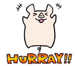 little pig Buhii (English) sticker #7103163