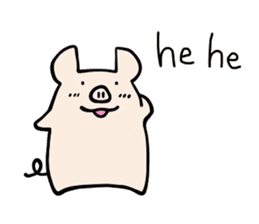 little pig Buhii (English) sticker #7103165