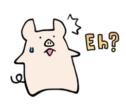 little pig Buhii (English) sticker #7103168