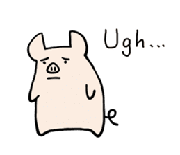 little pig Buhii (English) sticker #7103176