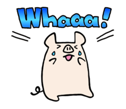 little pig Buhii (English) sticker #7103179