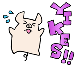 little pig Buhii (English) sticker #7103181