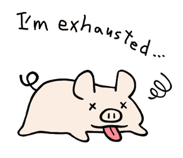 little pig Buhii (English) sticker #7103185