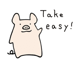 little pig Buhii (English) sticker #7103189