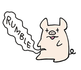 little pig Buhii (English) sticker #7103192