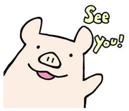 little pig Buhii (English) sticker #7103199