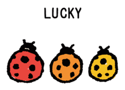 Happy yellow ladybug sticker #7108062