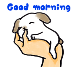 Hand riding dog(ENGLISH ver.) sticker #7108360