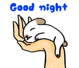 Hand riding dog(ENGLISH ver.) sticker #7108361