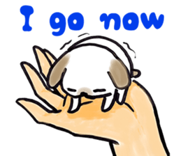 Hand riding dog(ENGLISH ver.) sticker #7108363