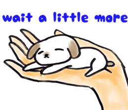 Hand riding dog(ENGLISH ver.) sticker #7108364