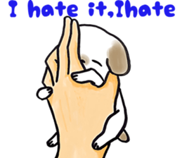 Hand riding dog(ENGLISH ver.) sticker #7108366