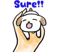 Hand riding dog(ENGLISH ver.) sticker #7108367