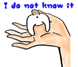 Hand riding dog(ENGLISH ver.) sticker #7108368