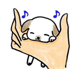 Hand riding dog(ENGLISH ver.) sticker #7108369