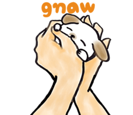 Hand riding dog(ENGLISH ver.) sticker #7108371