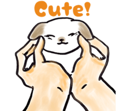 Hand riding dog(ENGLISH ver.) sticker #7108372