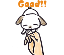 Hand riding dog(ENGLISH ver.) sticker #7108376
