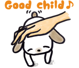 Hand riding dog(ENGLISH ver.) sticker #7108377