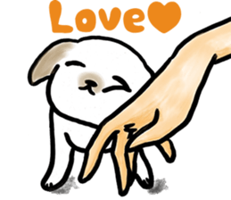 Hand riding dog(ENGLISH ver.) sticker #7108378