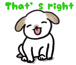 Hand riding dog(ENGLISH ver.) sticker #7108381