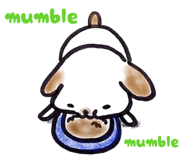 Hand riding dog(ENGLISH ver.) sticker #7108385