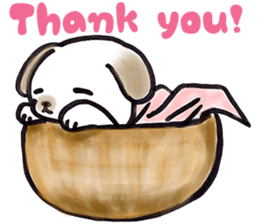 Hand riding dog(ENGLISH ver.) sticker #7108397