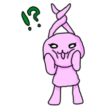 Pink Rabbit in Japanese sticker #7109607