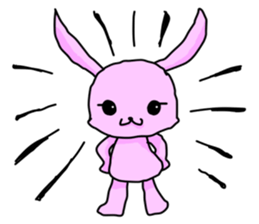 Pink Rabbit in Japanese sticker #7109608
