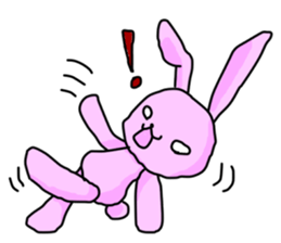 Pink Rabbit in Japanese sticker #7109609