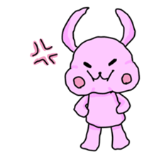 Pink Rabbit in Japanese sticker #7109610