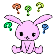 Pink Rabbit in Japanese sticker #7109611