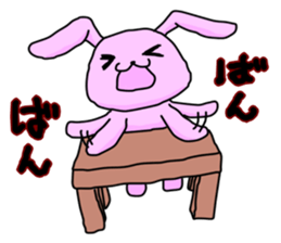 Pink Rabbit in Japanese sticker #7109612