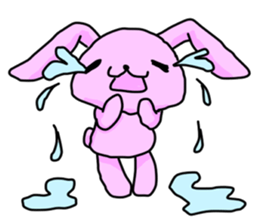 Pink Rabbit in Japanese sticker #7109614