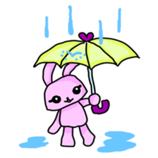 Pink Rabbit in Japanese sticker #7109615