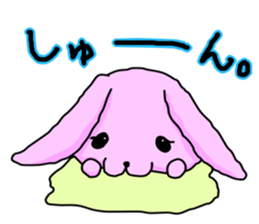 Pink Rabbit in Japanese sticker #7109616