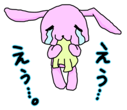 Pink Rabbit in Japanese sticker #7109617