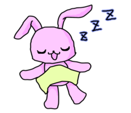 Pink Rabbit in Japanese sticker #7109619