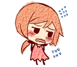 Emoticons girl Sticker sticker #7111897