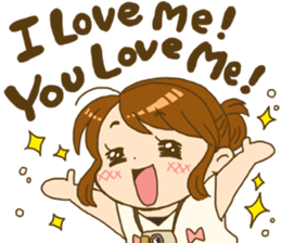 Japanese girl MYTY lives happily sticker #7112847