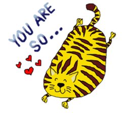 Cat around the clock. sticker #7112929