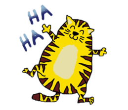 Cat around the clock. sticker #7112930