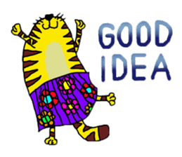 Cat around the clock. sticker #7112931