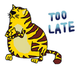 Cat around the clock. sticker #7112932