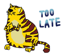 Cat around the clock. sticker #7112932