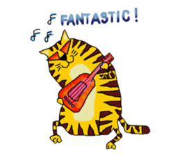 Cat around the clock. sticker #7112933