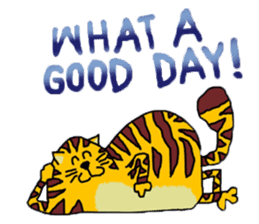 Cat around the clock. sticker #7112936