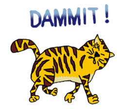 Cat around the clock. sticker #7112937