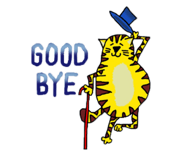 Cat around the clock. sticker #7112939