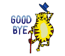 Cat around the clock. sticker #7112939